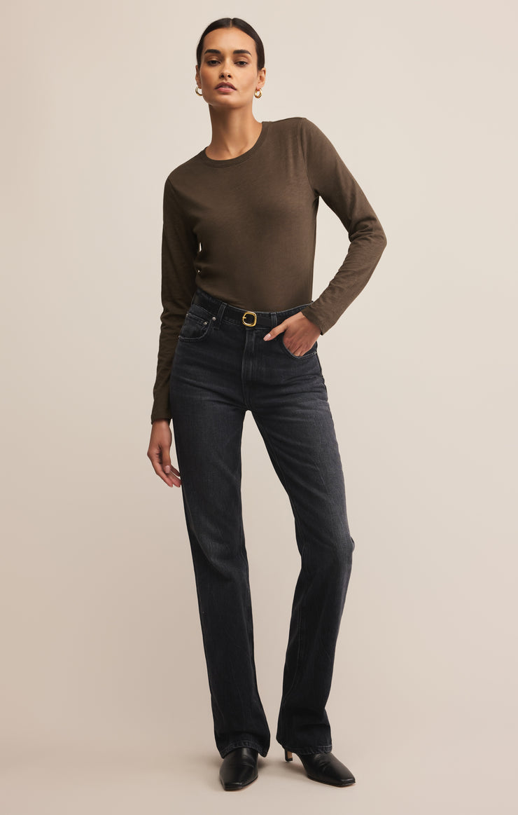 Tops Modern Slub Long Sleeve Top Tavern