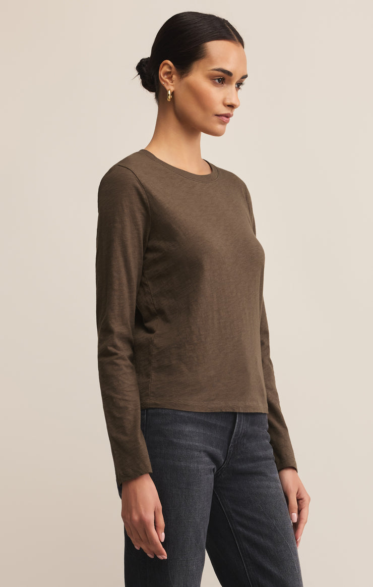Tops Modern Slub Long Sleeve Top Tavern