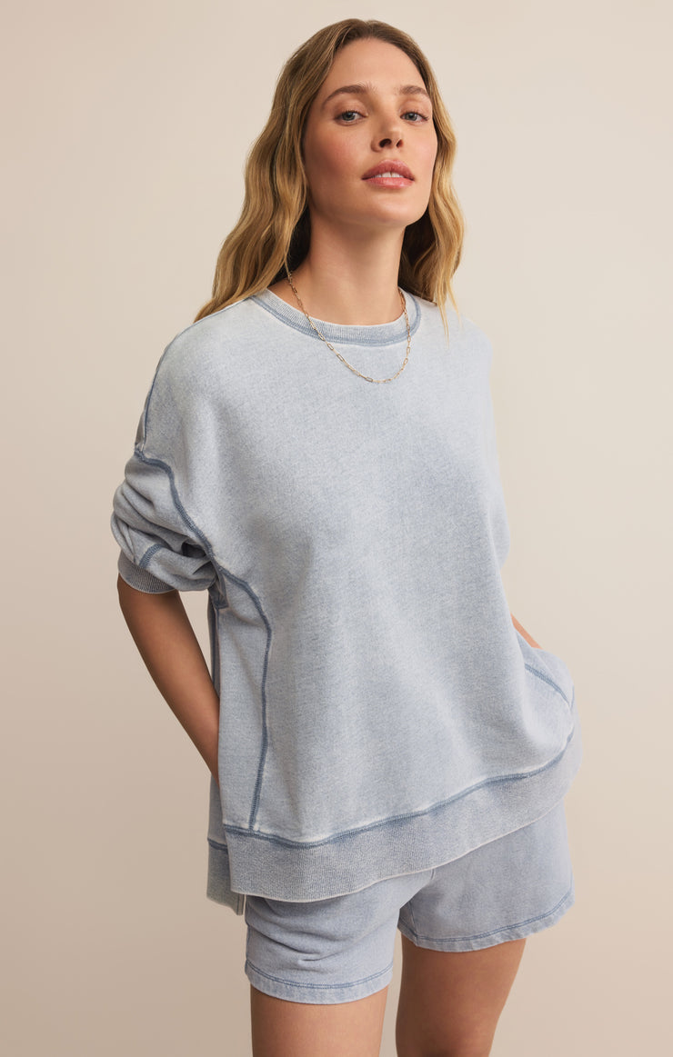 Tops Knit Denim Modern Weekender Washed Indigo