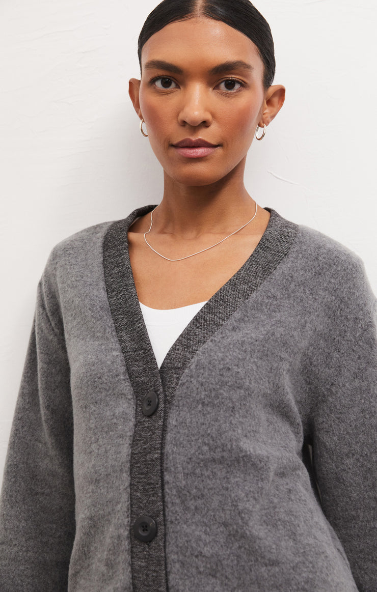 Tops Pamelia Cozy Cardigan Charcoal Heather