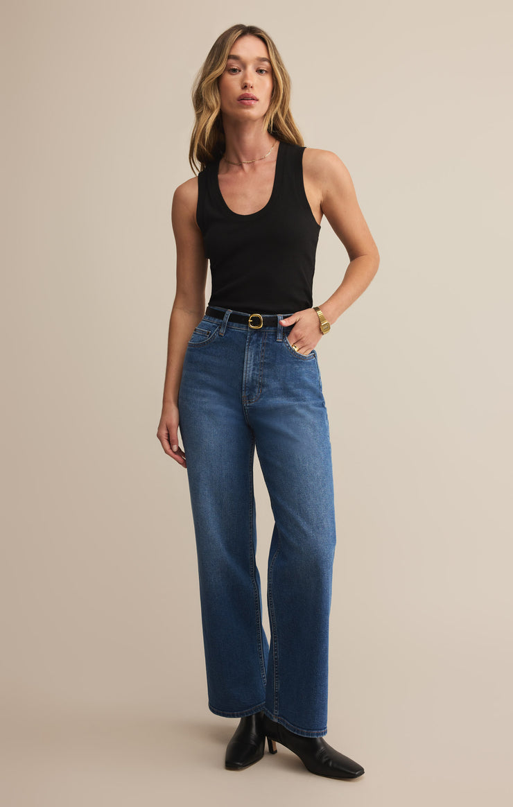 Tops Sirena Rib Tank Black