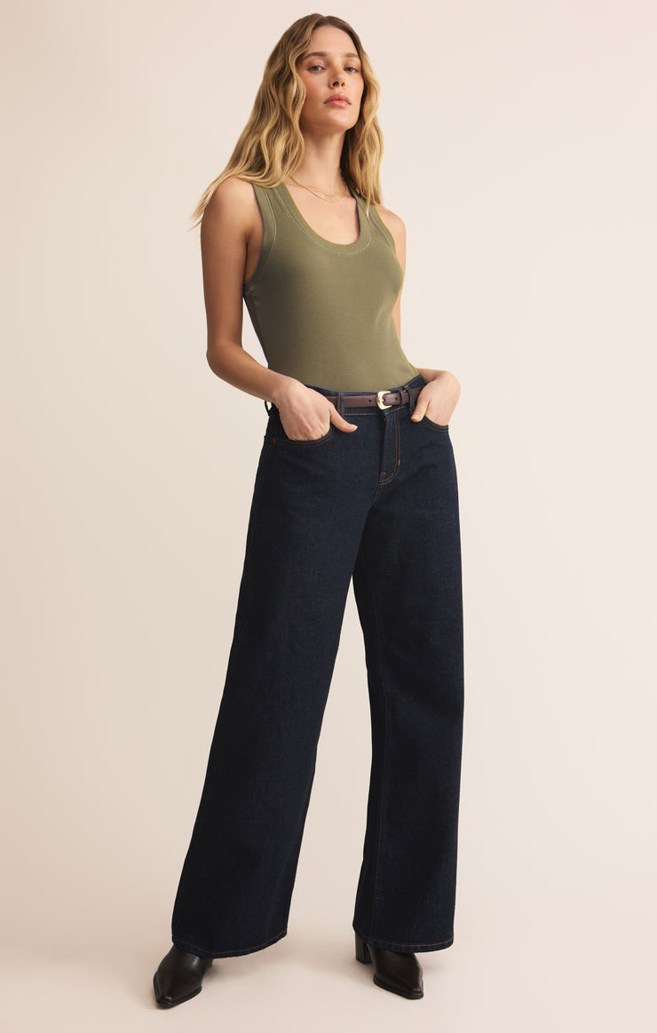 Tops Sirena Rib Tank Fern