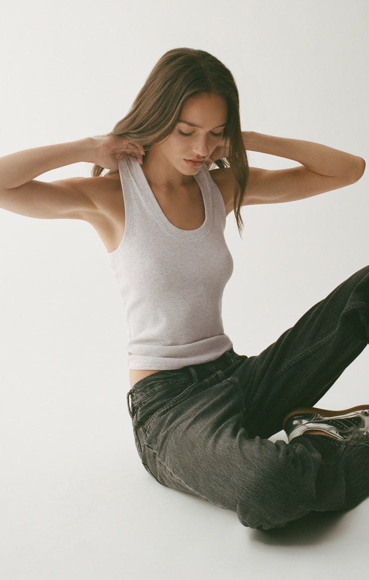 Tops Sirena Rib Tank Light Heather Grey