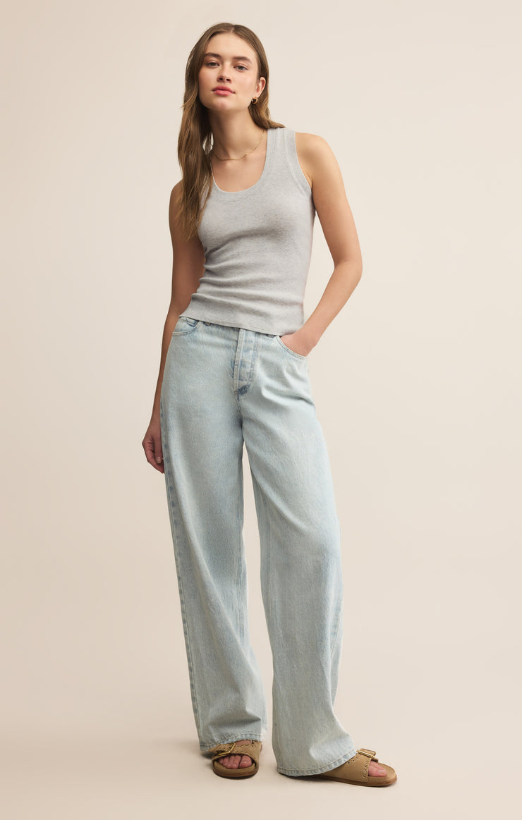 Tops Sirena Rib Tank Light Heather Grey
