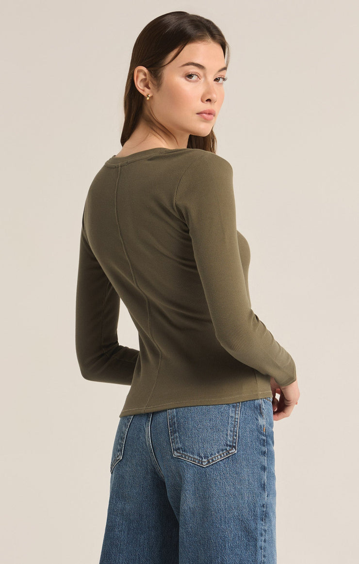 Tops Sirena Rib Long Sleeve Top Sirena Rib Long Sleeve Top