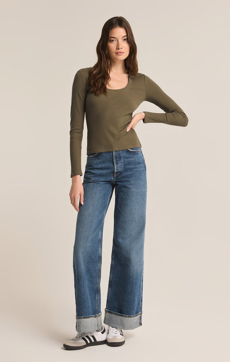 Tops Sirena Rib Long Sleeve Top Sirena Rib Long Sleeve Top