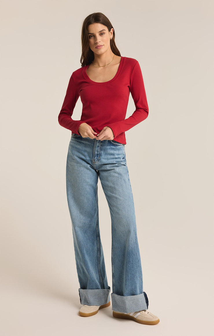 Tops Sirena Rib Long Sleeve Top Sirena Rib Long Sleeve Top