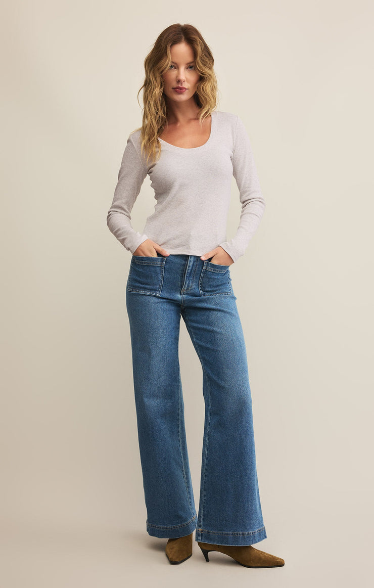 Tops Sirena Rib Long Sleeve Top Sirena Rib Long Sleeve Top