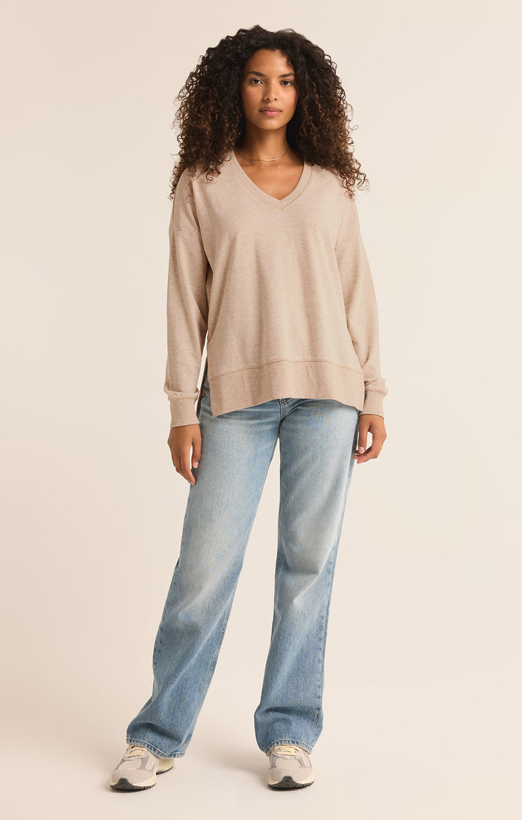 Tops Modern V-Neck Weekender Oatmeal Heather