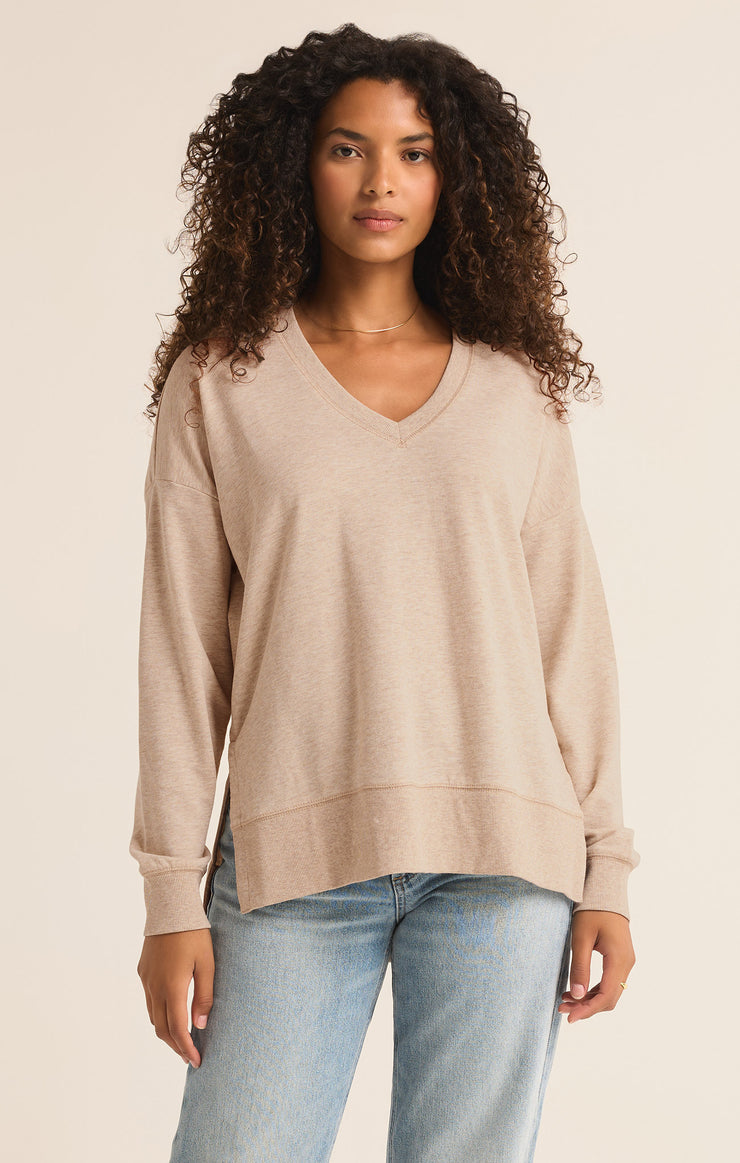 Tops Modern V-Neck Weekender Oatmeal Heather