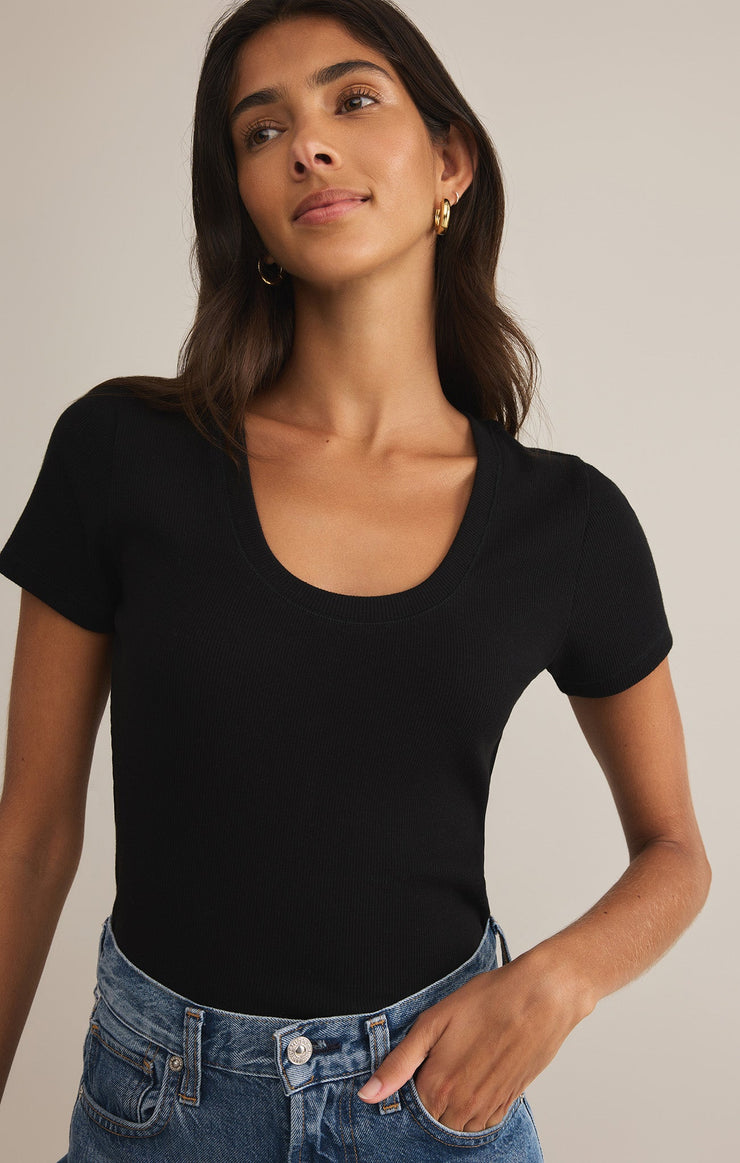 Tops Sirena Short Sleeve Rib Tee Sirena Short Sleeve Rib Tee
