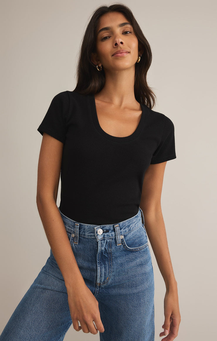 Tops Sirena Short Sleeve Rib Tee Sirena Short Sleeve Rib Tee