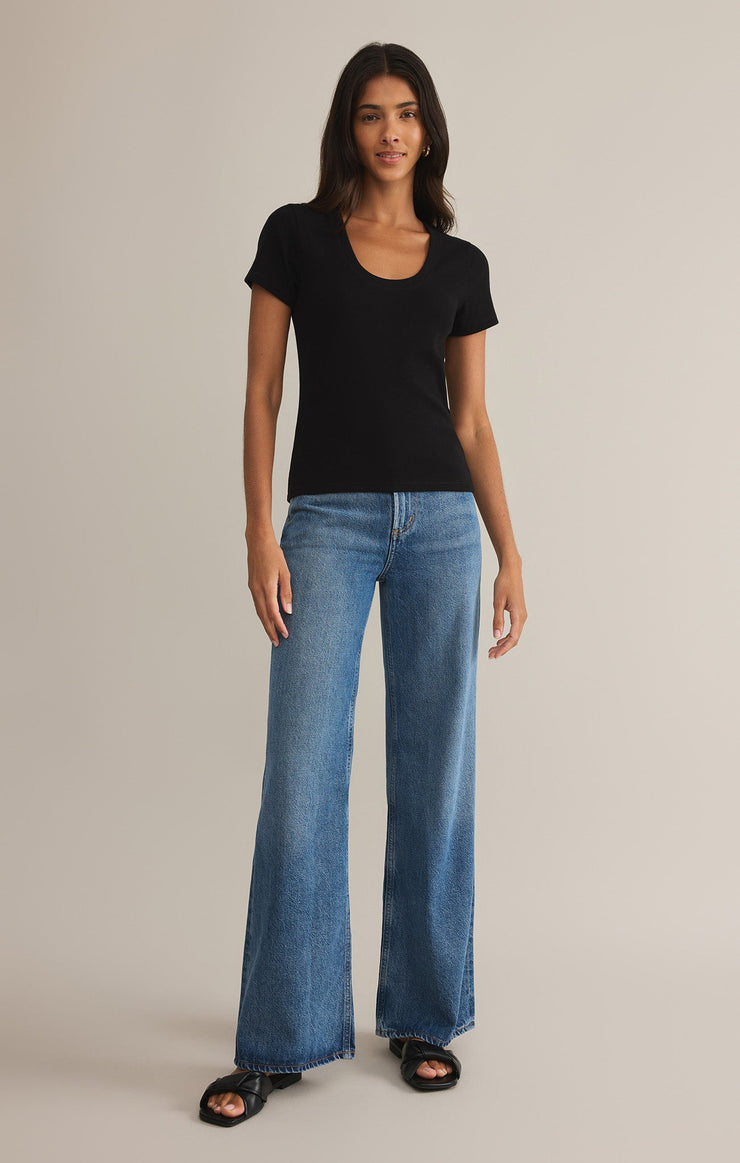Tops Sirena Short Sleeve Rib Tee Sirena Short Sleeve Rib Tee