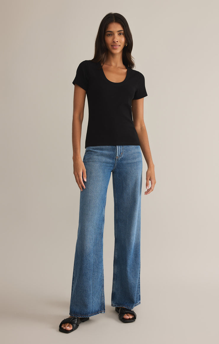 Tops Sirena Short Sleeve Rib Tee Sirena Short Sleeve Rib Tee