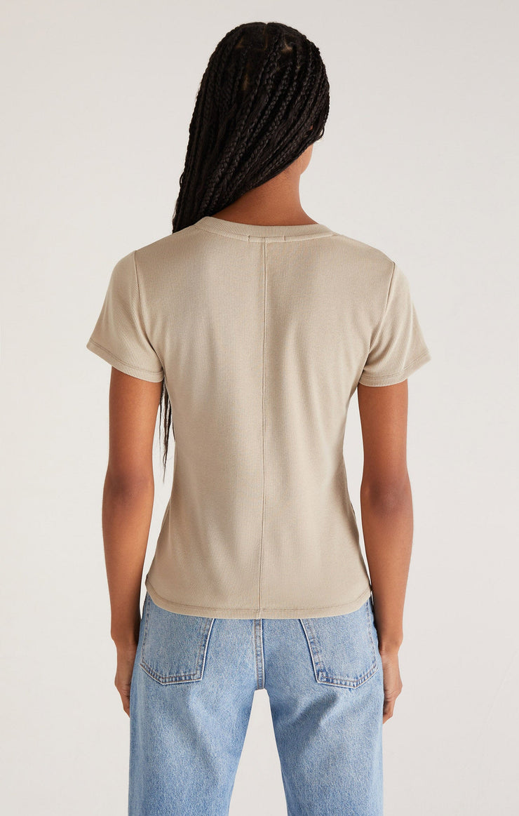 Tops Sirena Short Sleeve Rib Tee Garden Fog