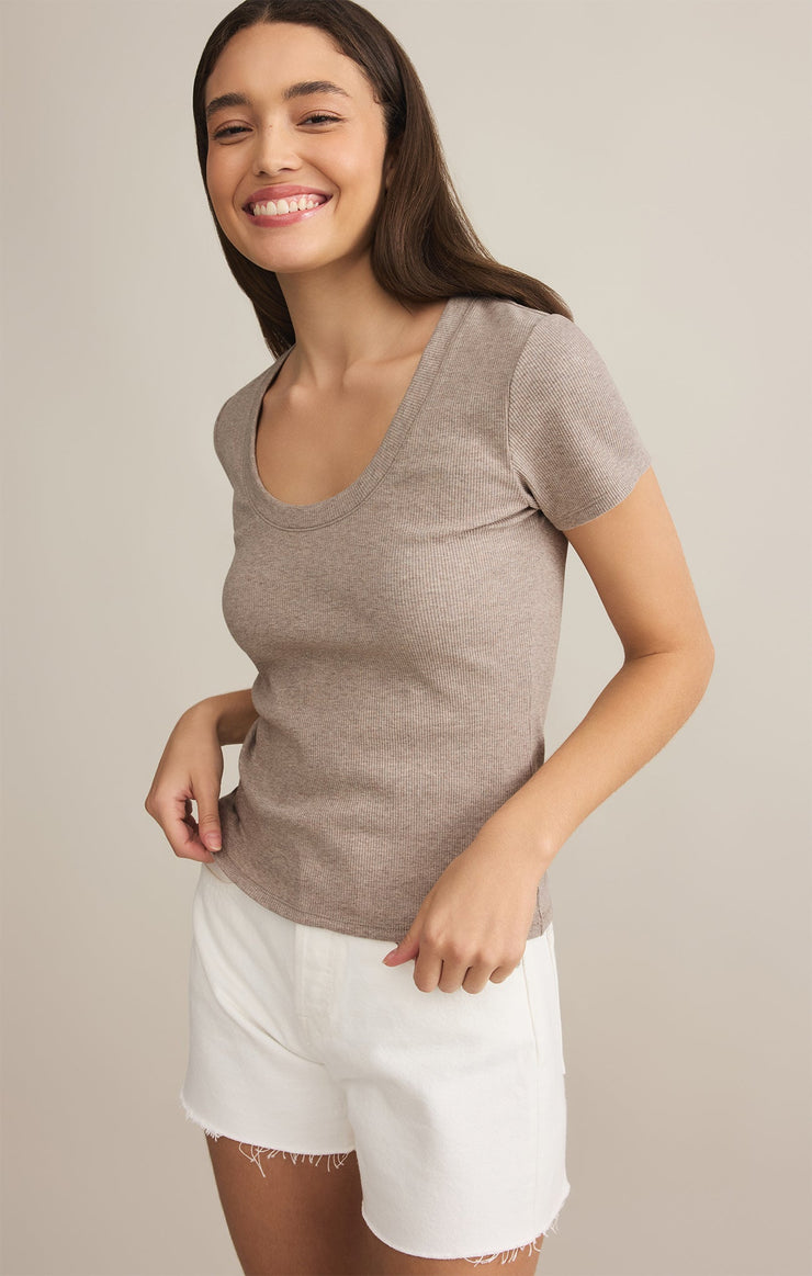 Tops Sirena Short Sleeve Rib Tee Sirena Short Sleeve Rib Tee
