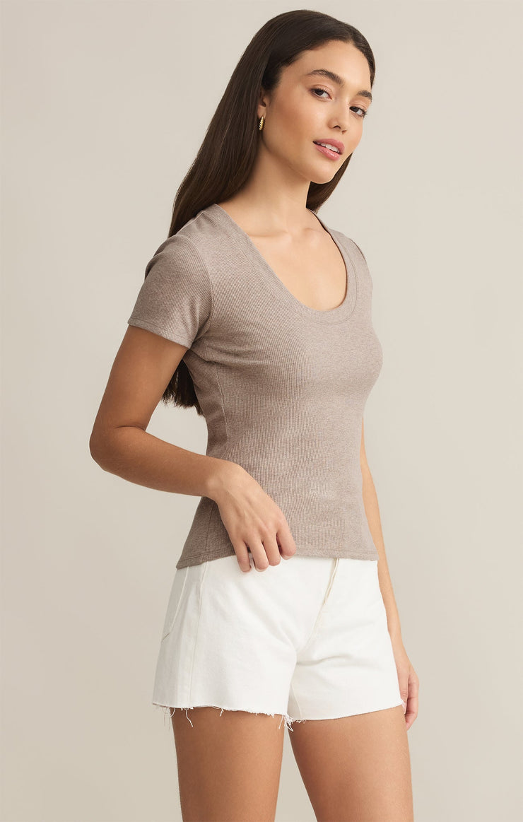 Tops Sirena Short Sleeve Rib Tee Sirena Short Sleeve Rib Tee