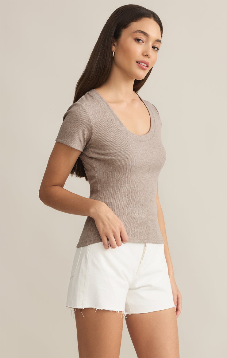Tops Sirena Short Sleeve Rib Tee Sirena Short Sleeve Rib Tee