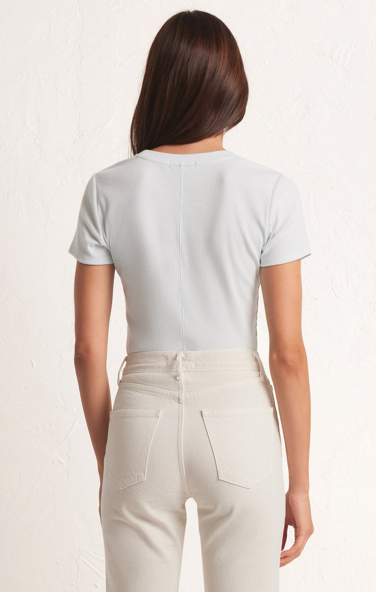 Tops Sirena Short Sleeve Rib Tee Pool Blue