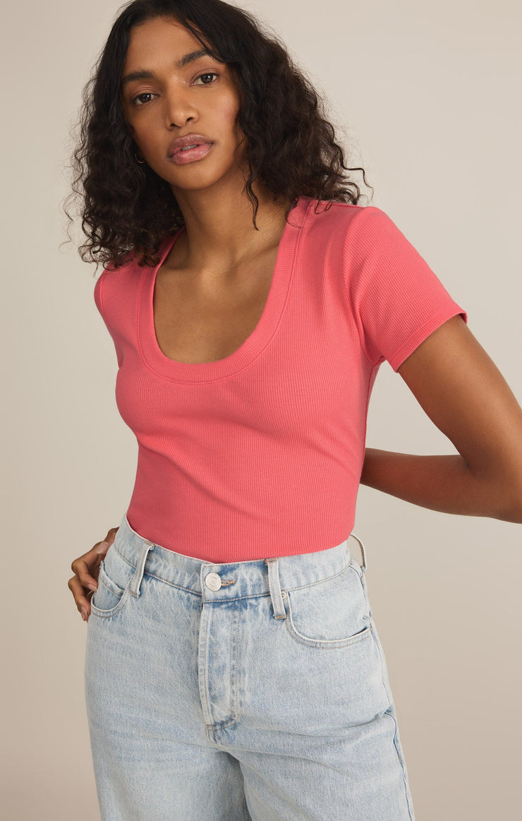 Tops Sirena Short Sleeve Rib Tee Sirena Short Sleeve Rib Tee