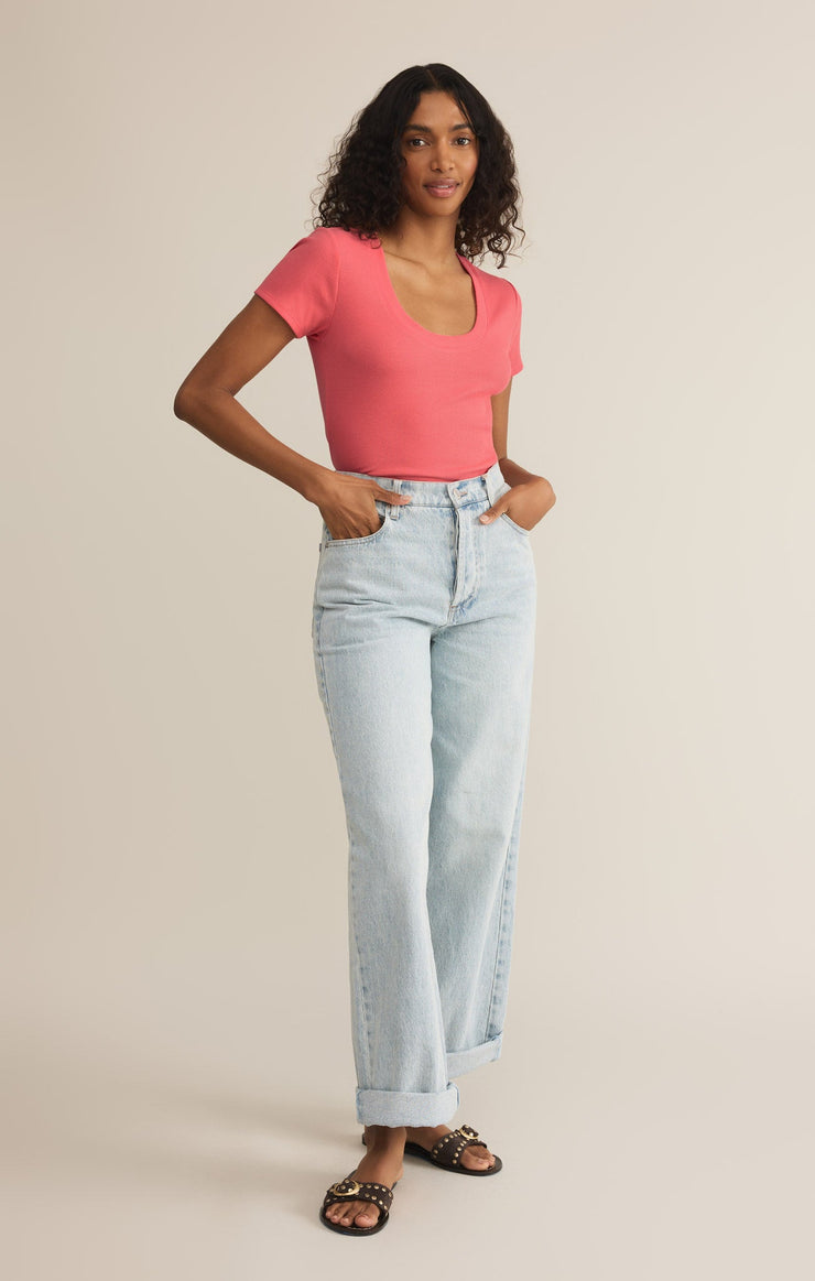 Tops Sirena Short Sleeve Rib Tee Sirena Short Sleeve Rib Tee