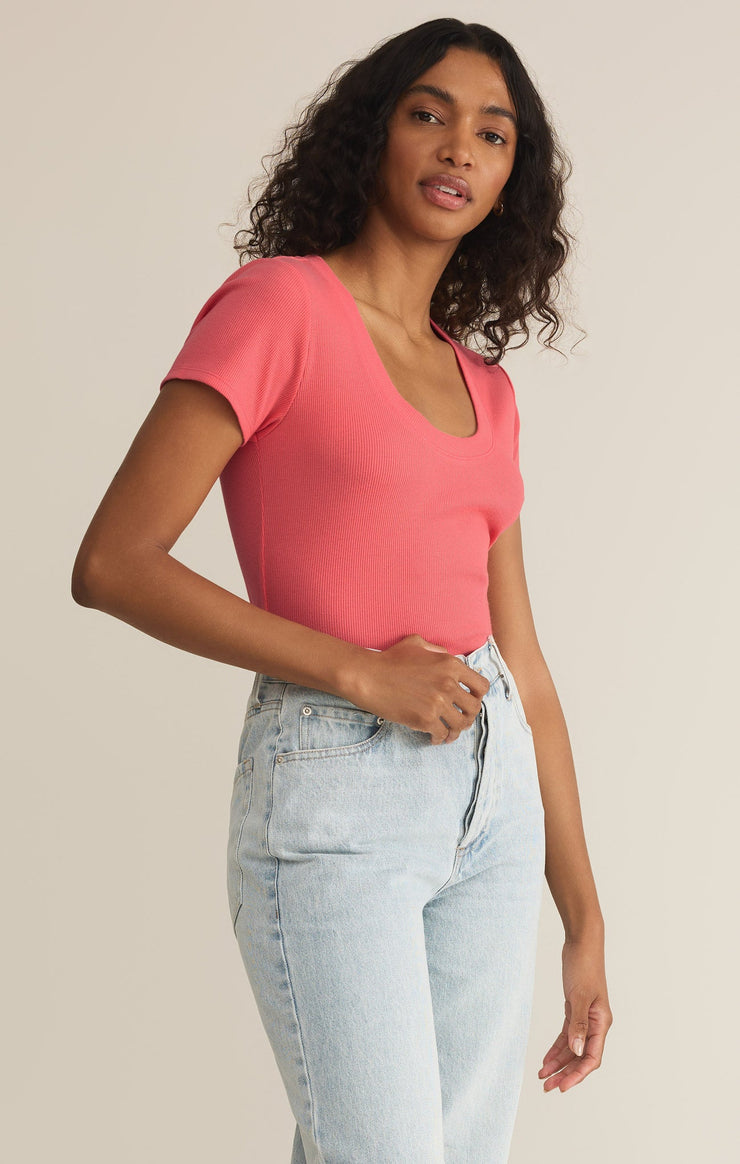 Tops Sirena Short Sleeve Rib Tee Sirena Short Sleeve Rib Tee