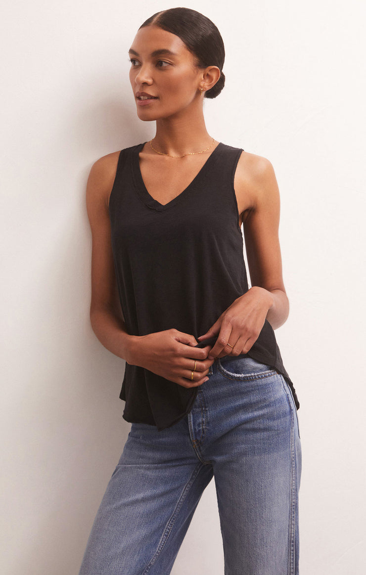 Tops Sun Drenched Vagabond Tank Black
