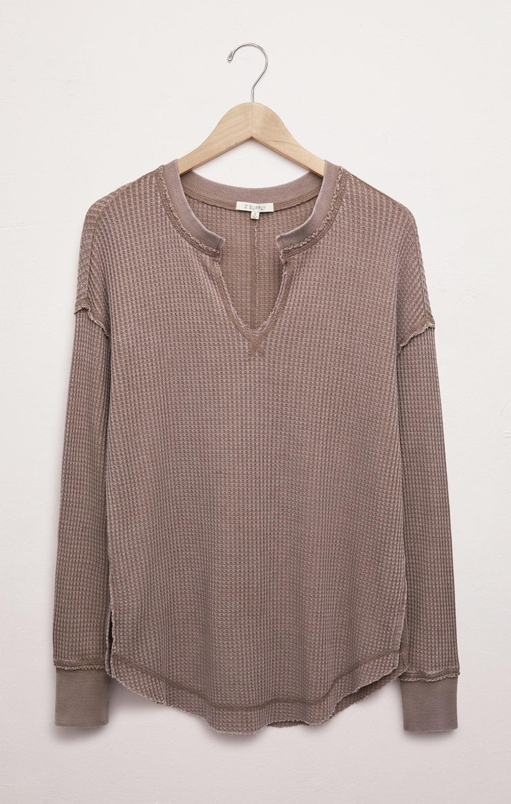 Tops Driftwood Thermal Long Sleeve Top Milk Shake
