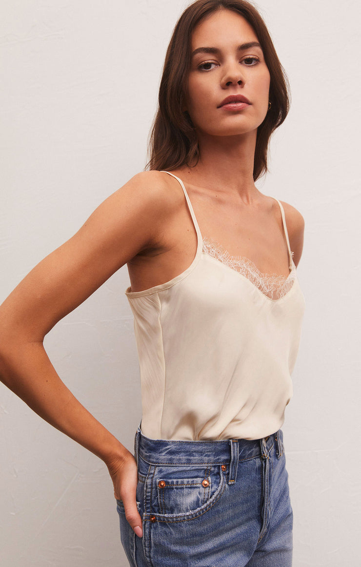 Tops Perla Lace Trim Cami Tank Perla Lace Trim Cami Tank