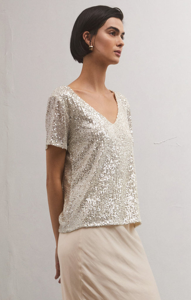 Z Supply Women's Marbella Sequin Top