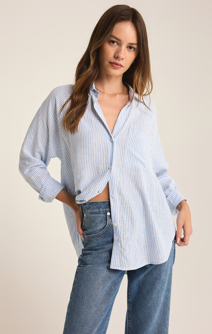 Tops Perfect Linen Striped Top Perfect Linen Striped Top