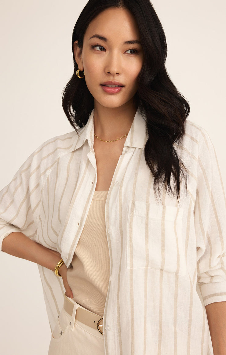 Tops Perfect Linen Striped Top Perfect Linen Striped Top
