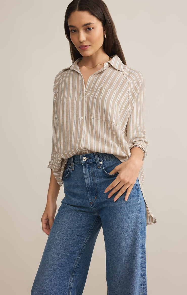 Tops Perfect Linen Striped Top Perfect Linen Striped Top