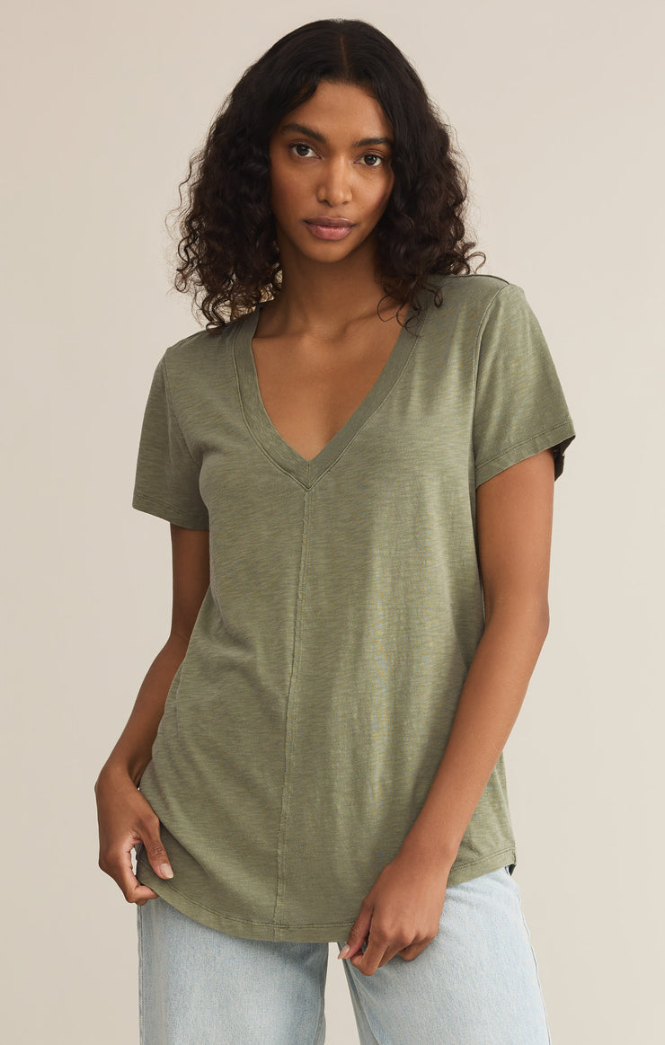 Tops Asher V-Neck Tee Avocado