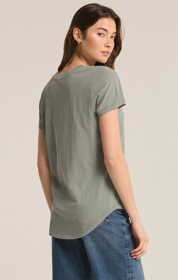 Tops Asher V-Neck Tee Harbor Gray