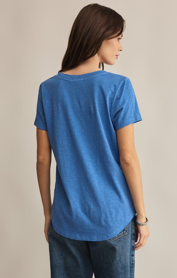 Tops Asher V-Neck Tee Riviera Blue