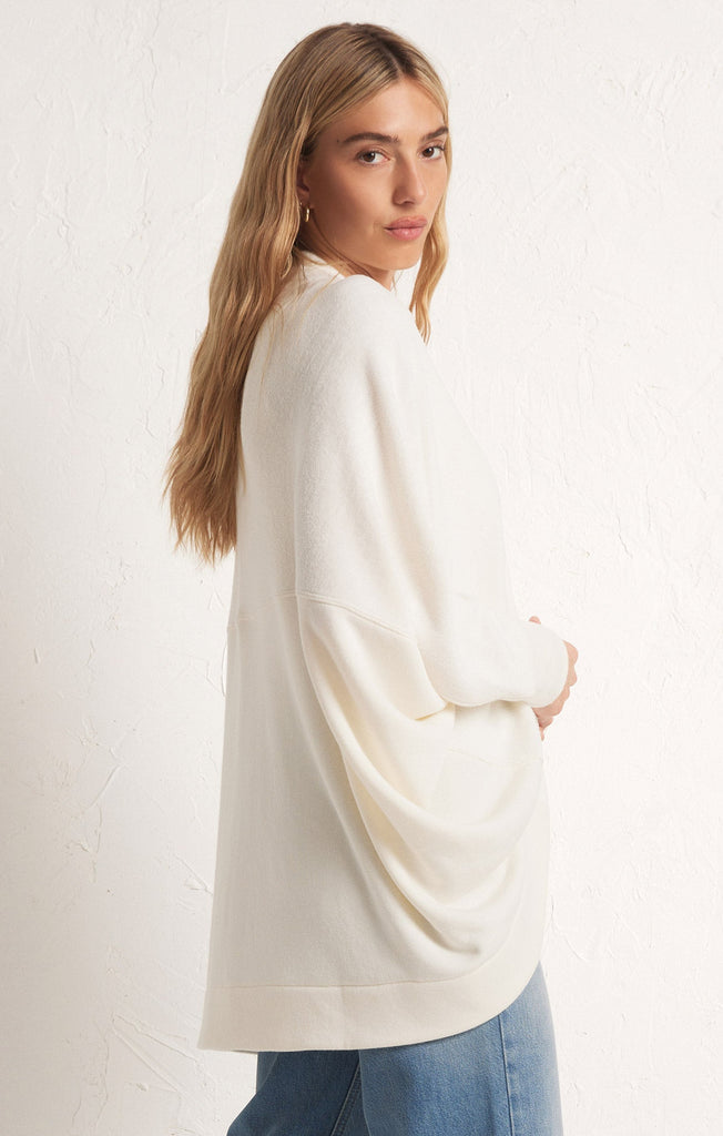 White fleece cheap cardigan