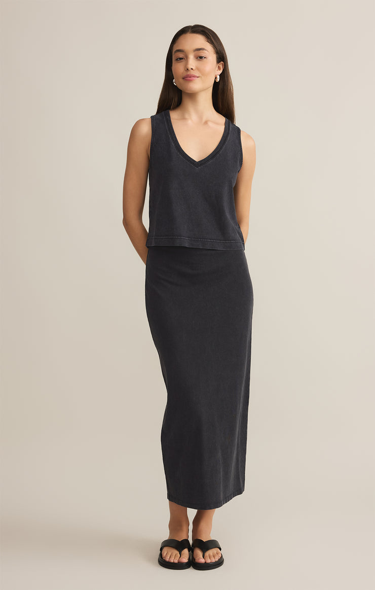 Tops Sloane V-Neck Cotton Jersey Top Black