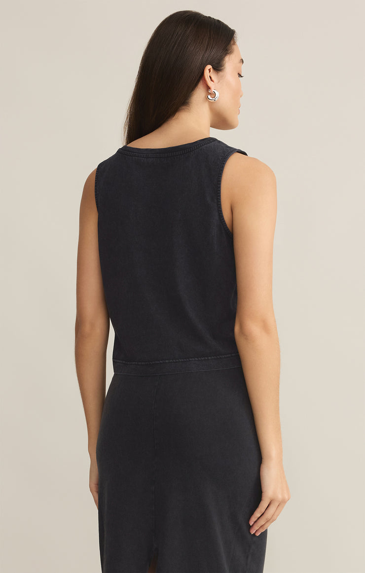 Tops Sloane V-Neck Cotton Jersey Top Black