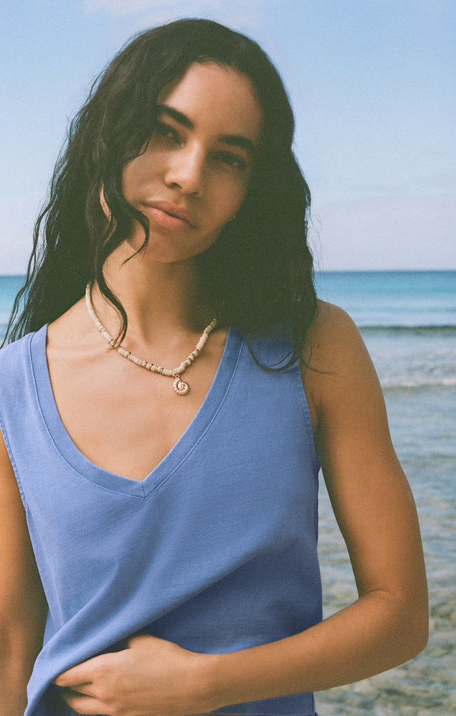 Sloane V-Neck Jersey Denim Top – Z SUPPLY