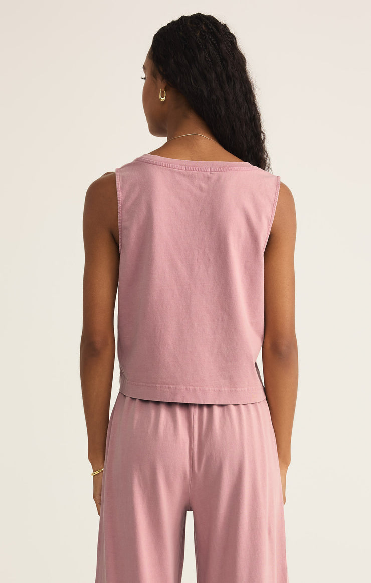 Tops Sloane V-Neck Cotton Jersey Top Pink Smoke