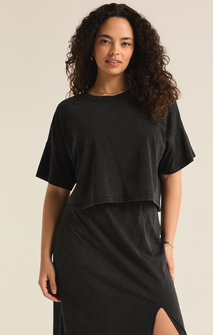 Tops Sway Cotton Jersey Cropped Tee Sway Cotton Jersey Cropped Tee