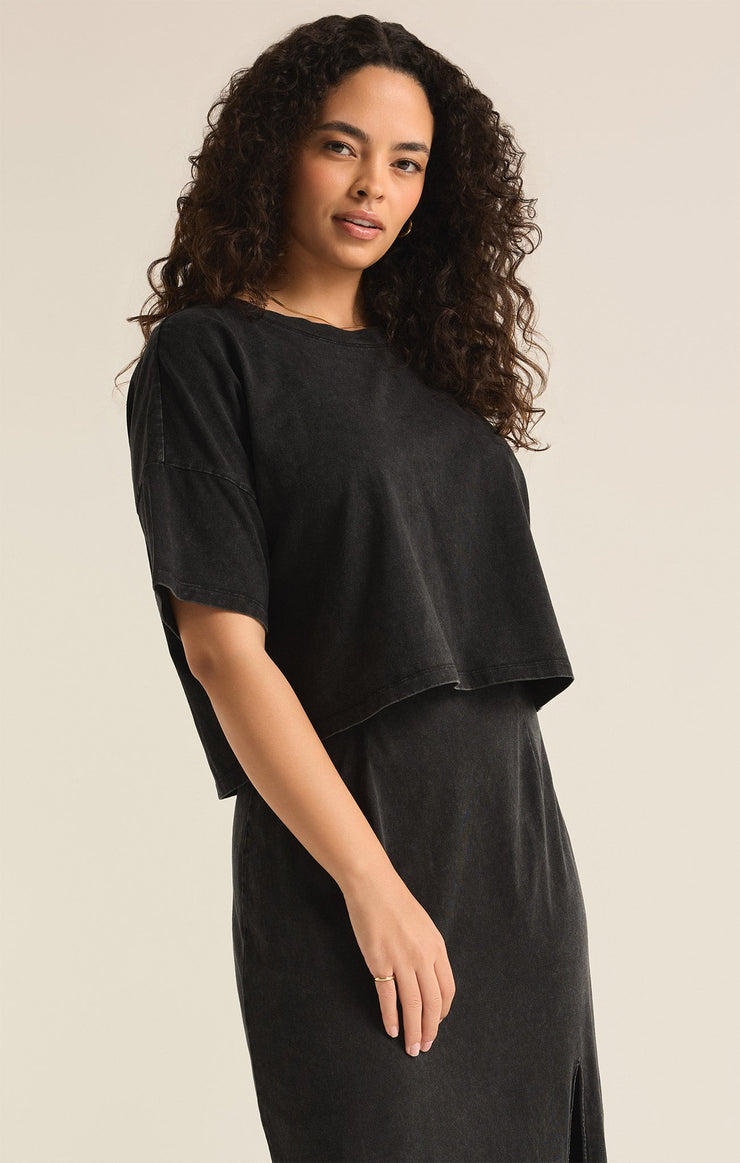 Tops Sway Cotton Jersey Cropped Tee Sway Cotton Jersey Cropped Tee