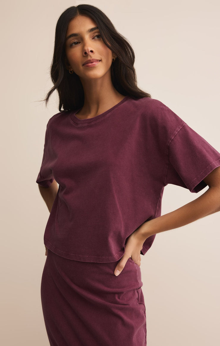 Tops Sway Cotton Jersey Cropped Tee Sway Cotton Jersey Cropped Tee