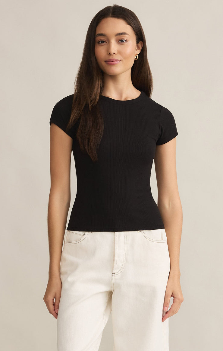 Tops Avery Fitted Rib Tee Avery Fitted Rib Tee