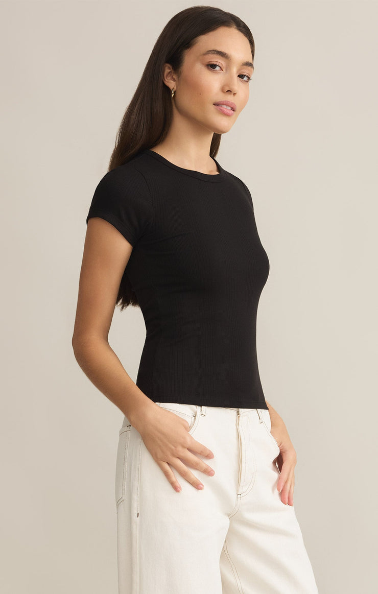 Tops Avery Fitted Rib Tee Avery Fitted Rib Tee
