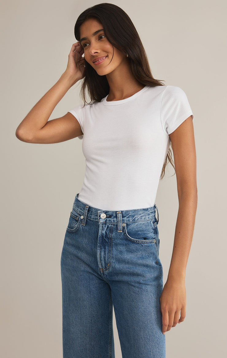 Tops Avery Fitted Rib Tee Avery Fitted Rib Tee