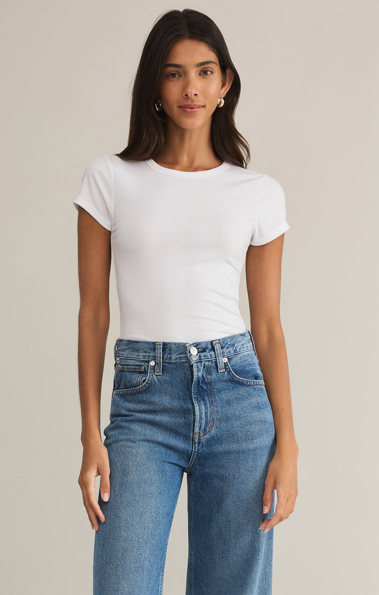 Tops Avery Fitted Rib Tee Avery Fitted Rib Tee