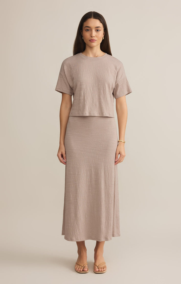 Tops Sway Textured Slub Cropped Tee Sway Textured Slub Cropped Tee