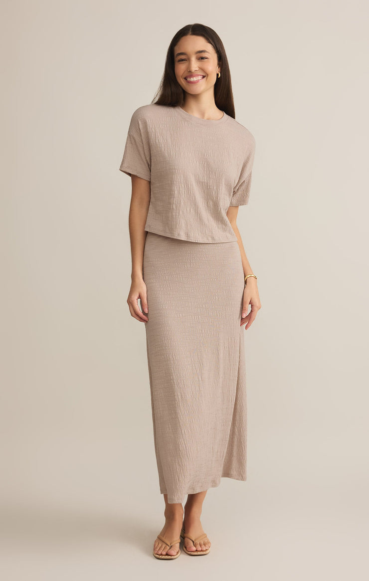 Tops Sway Textured Slub Cropped Tee Sway Textured Slub Cropped Tee